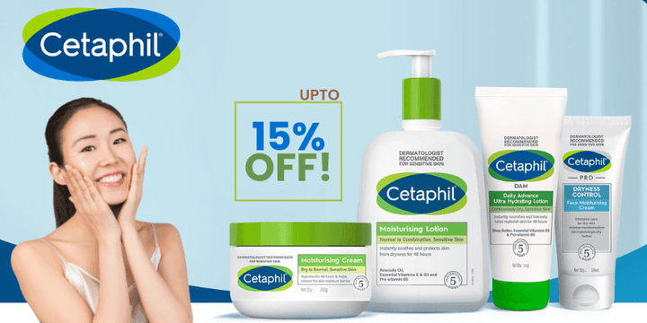 Get upto 25% off online on Cetaphil skincare on Beuflix