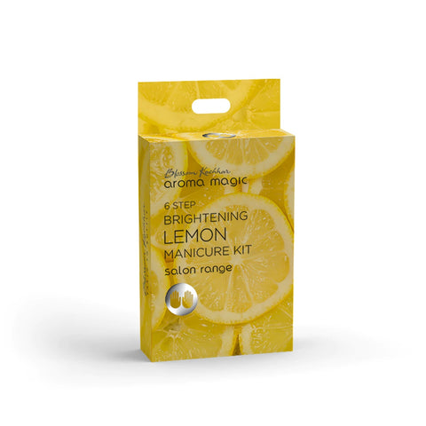 aroma magic brightening lemon manicure & pedicure kit - single use