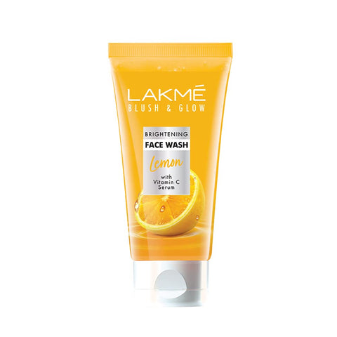 lakme blush & glow lemon gel face wash, 100% real lemon extract