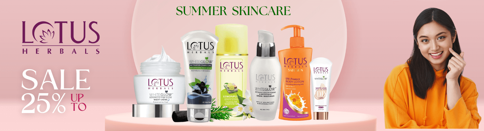 Lotus Herbals best skincare upto 25% off online on Beuflix