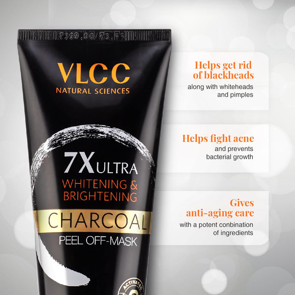 VLCC 7X Ultra Whitening Brightening Charcoal Peel Off Mask 100