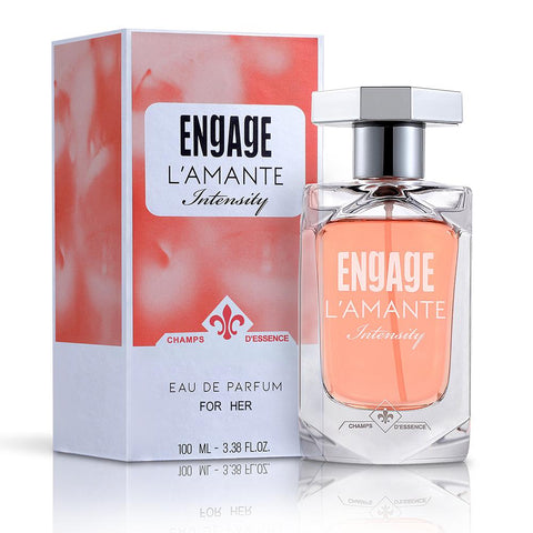 engage l'amante intensity eau de parfum for women, woody fragrance (100 ml)