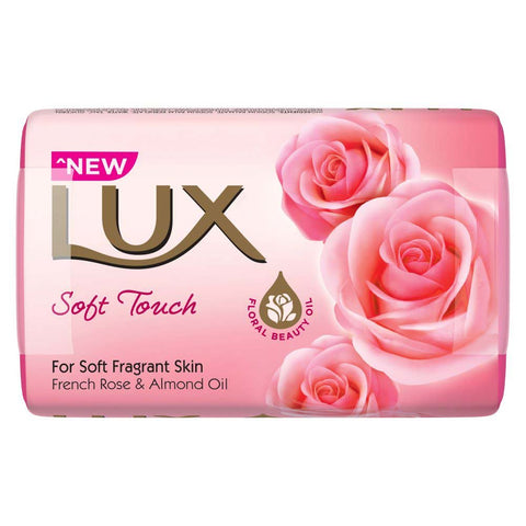 lux bathing soap soft touch french rose and almond oil soap
