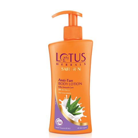 lotus herbals sunscreen anti-tan body lotion spf 25 pa+++ - 250 ml