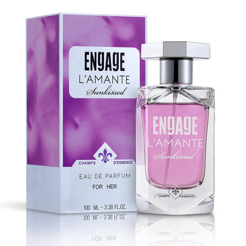 engage l'amante sunkissed eau de parfum for women, floral fragrance (100 ml)