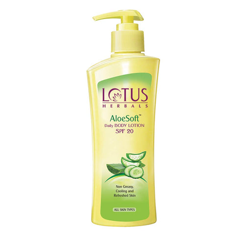 lotus herbals aloesoft daily body lotion spf 20 (250 ml)