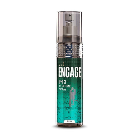 engage m3 perfume spray for men fresh and minty fragrance, skin friendly long lasting (120 ml)