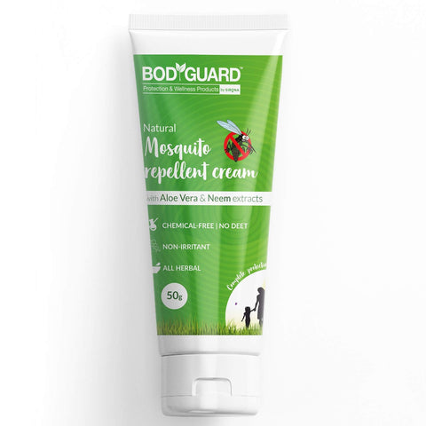 bodyguard natural mosquito repellent cream with aloe vera and neem extracts