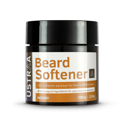 ustraa beard softener, woody, sulphate free beard moisturizer - 100 gms