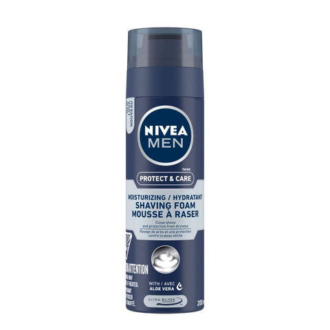 nivea protect & care shaving foam - 200 ml