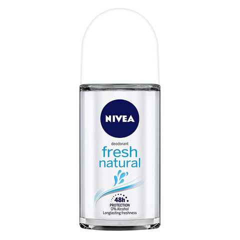 nivea fresh natural roll on, 48 hrs smooth & beautiful underarms (50 ml)