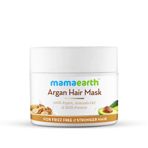 mamaearth argan hair mask with argan, avocado oil, and milk protein for frizz-free hair (200 ml)