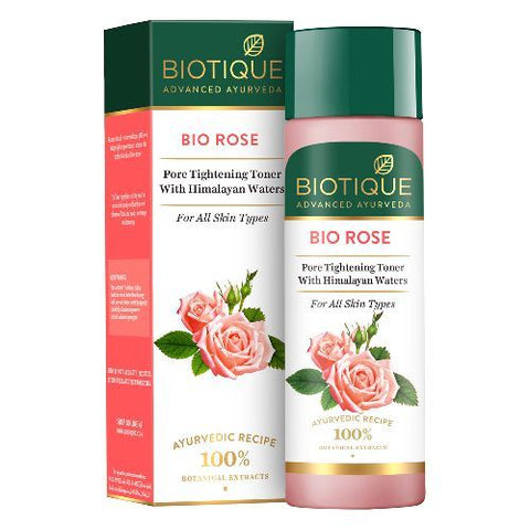 biotique rose pore tightening toner with himalayan waters - 120 ml