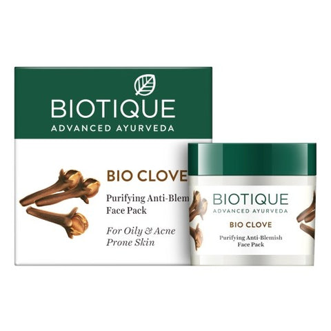 biotique bio clove purifying anti- blemish face pack - 75 gms