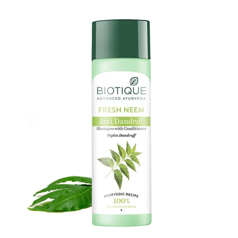 biotique fresh neem anti-dandruff shampoo with conditioner