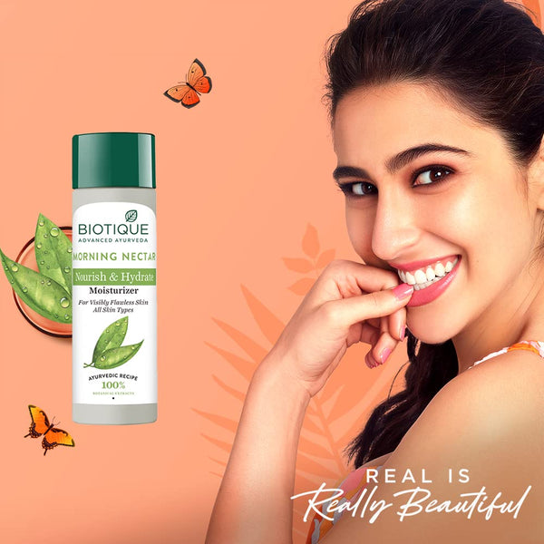 Biotique Morning Nectar Nourish Hydrate Skin Moisturizer Beuflix