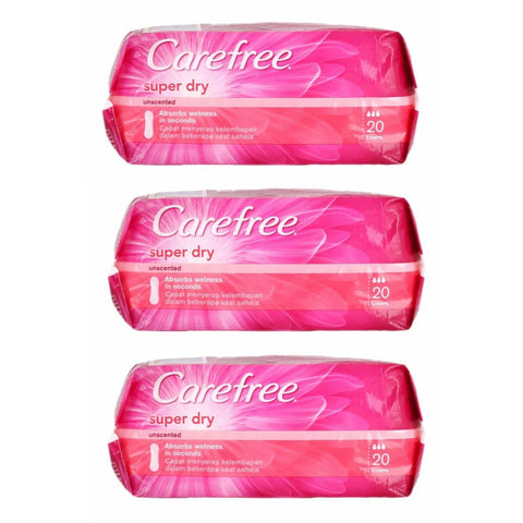 carefree super dry panty liners regular - combo pack of 3