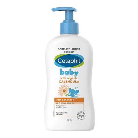 cetaphil baby wash & shampoo with organic calendula (400 ml)