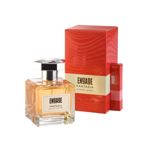 engage fantasia perfume for women, floral & spicy fragrance (100 ml), free tester (3 ml)