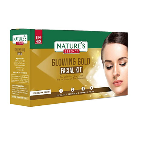 nature's essence glowing gold facial kit single use (20 gm)