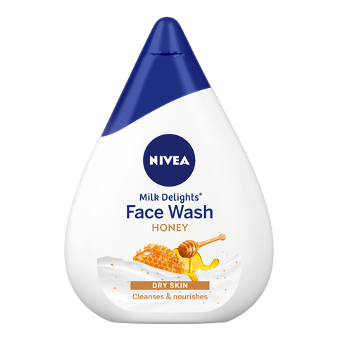 nivea face wash for dry skin, milk delights honey