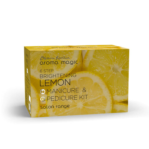 aroma magic brightening lemon manicure & pedicure kit (1067 gm)