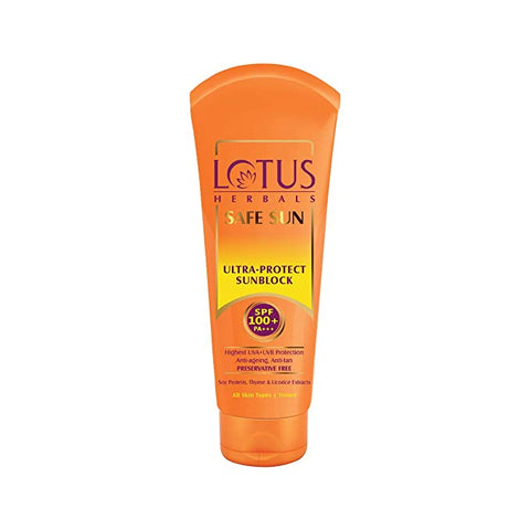 lotus herbals safe sun ultra-protect sunblock spf 100+ pa+++ (50 gm)