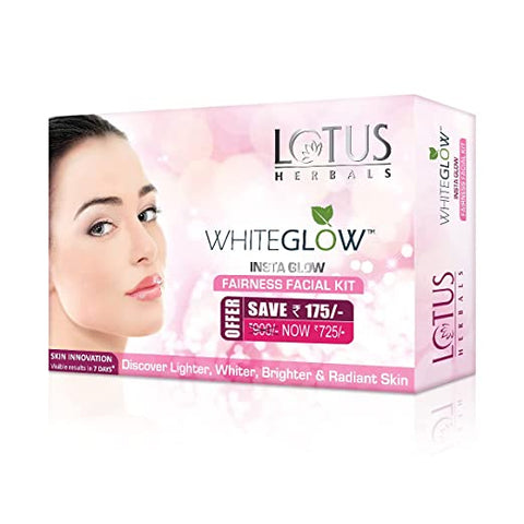 lotus herbals white glow insta glow 4 in 1 fairness facial kit (160 gm)