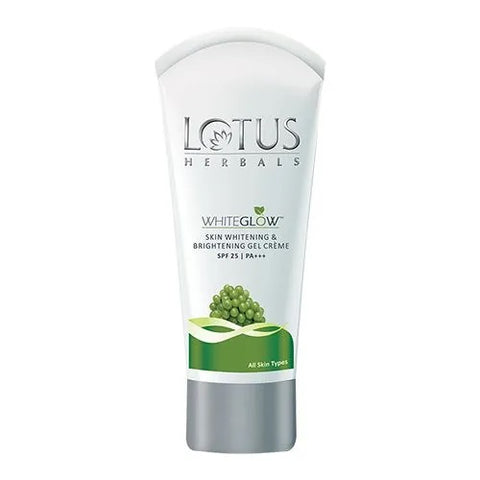 lotus herbals whiteglow skin whitening and brightening gel, face cream with spf-25 pa+++
