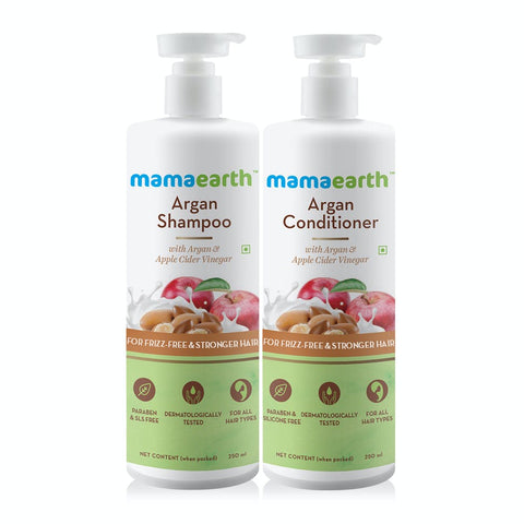 mamaearth argan shampoo & conditioner combo (250 ml + 250 ml)