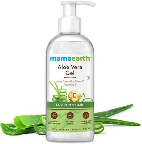 mamaearth aloe vera gel for skin and hair (300 ml)