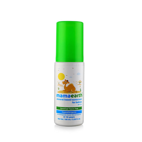 mamaearth mineral based sunscreen baby lotion spf 20+ (100 ml)