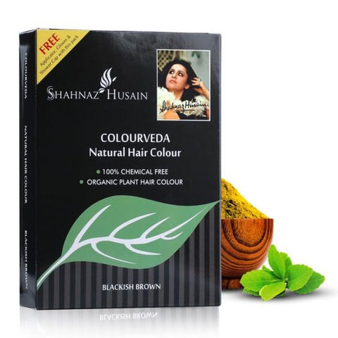 shahnaz husain colourveda natural hair colour (blackish brown) (100 gm)
