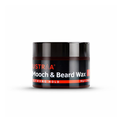ustraa beard & mooch wax, strong hold (50 gm)