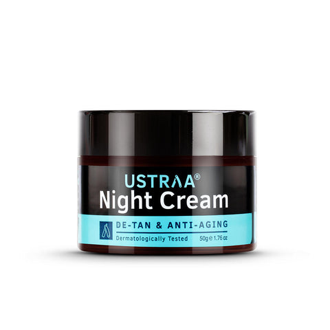 ustraa night cream, de-tan and anti-aging (50 gm)