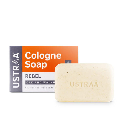 ustraa rebel cologne soap with oak & walnut - 125 gms (pack of 3)