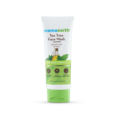 mamaearth tea tree facewash for acne and pimples (100 ml)