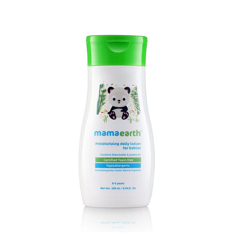 mamaearth moisturizing daily lotion for babies, deeply nourishes