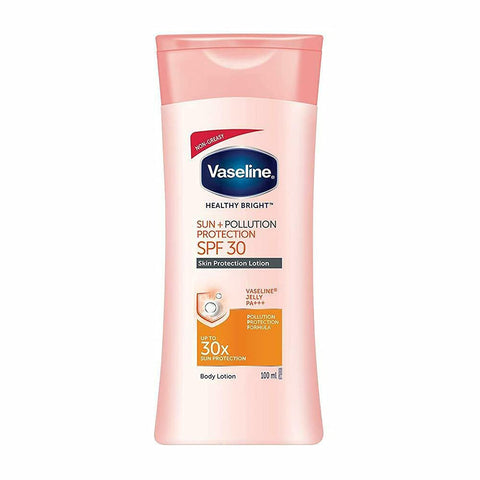 vaseline healthy bright sun + pollution skin protection spf 30 body lotion