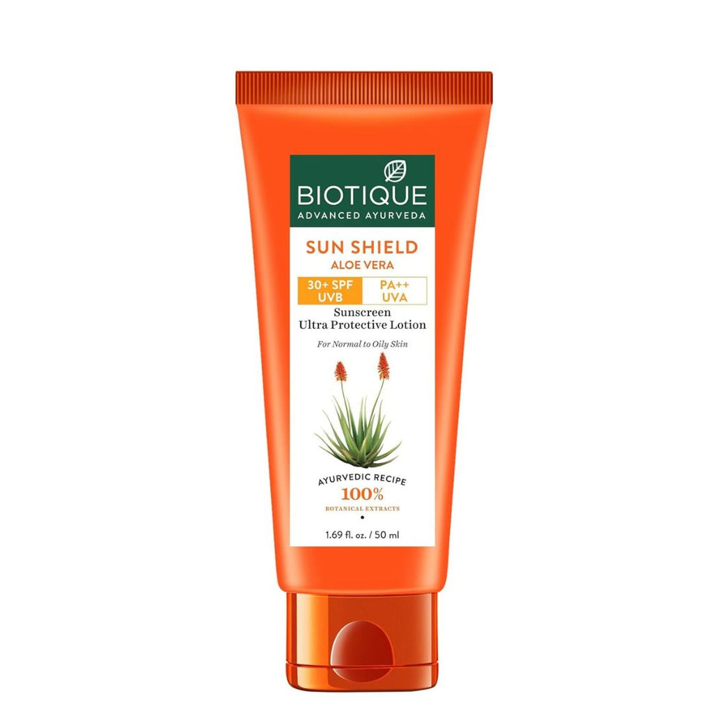 Biotique Sun Shield Aloe Vera Sunscreen Lotion (Cream) 30+ SPF UVB