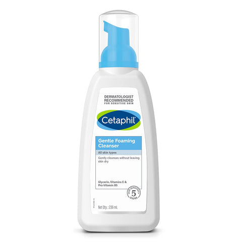 cetaphil gentle foaming cleanser for all skin types (236 ml)