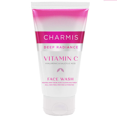 charmis deep radiance face wash with vitamin c & hyaluronic acid