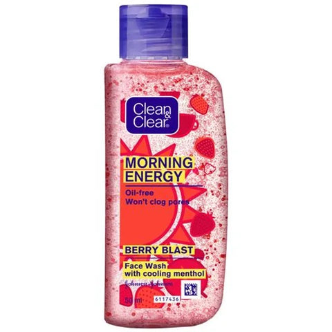clean & clear morning energy berry blast face wash