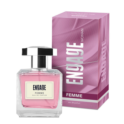 engage femme eau de parfum perfume for women citrus & floral skin friendly (90 ml)