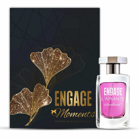 engage moments luxury perfume gift box for women, l'amante sunkissed edt fragrance (100 ml)
