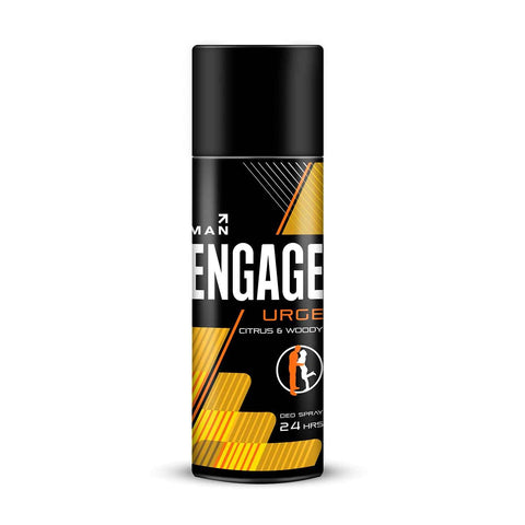 engage urge deodorant for men citrus & woody skin friendly (150 ml)