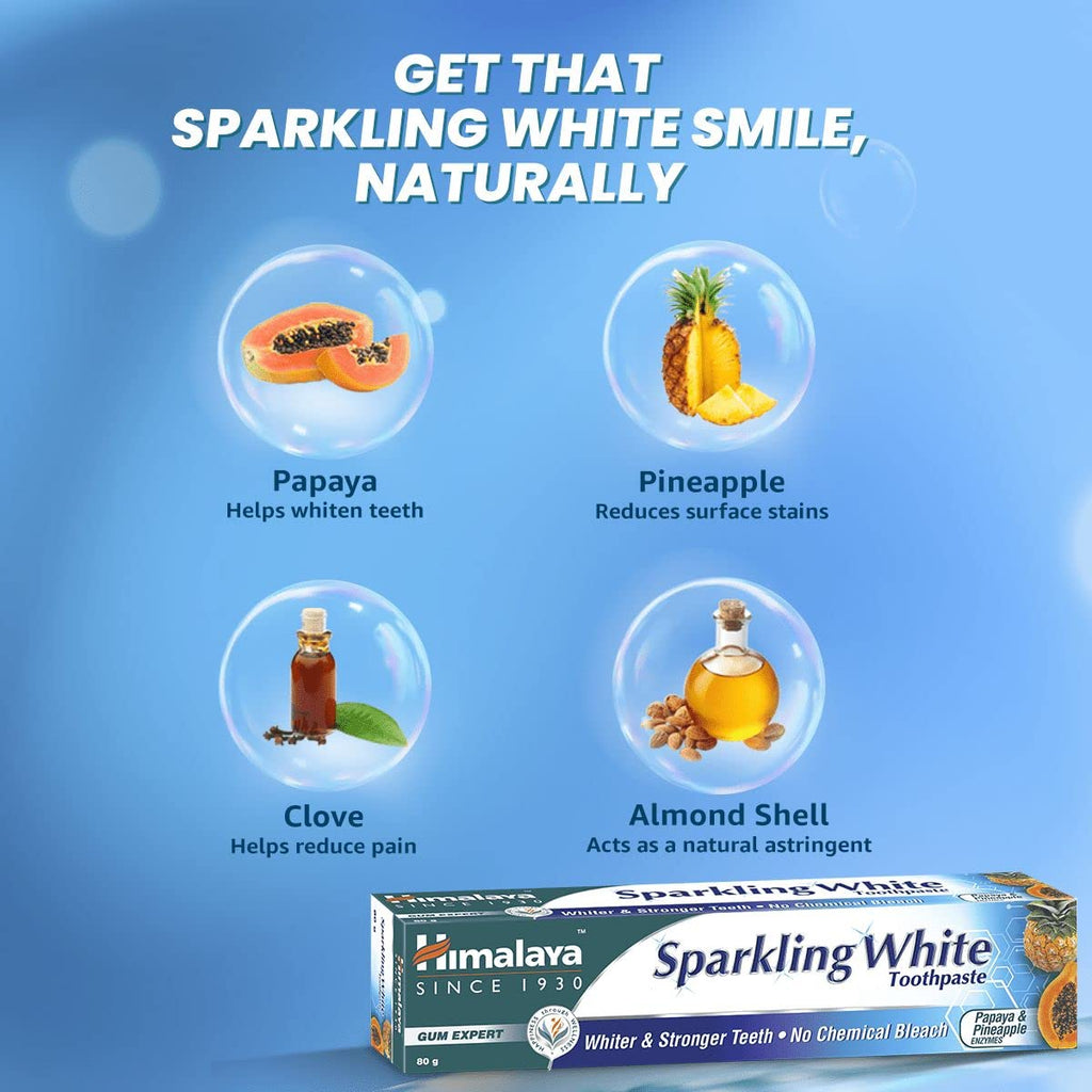 Himalaya Sparkling White Toothpaste, For Whiter & Stronger Teeth