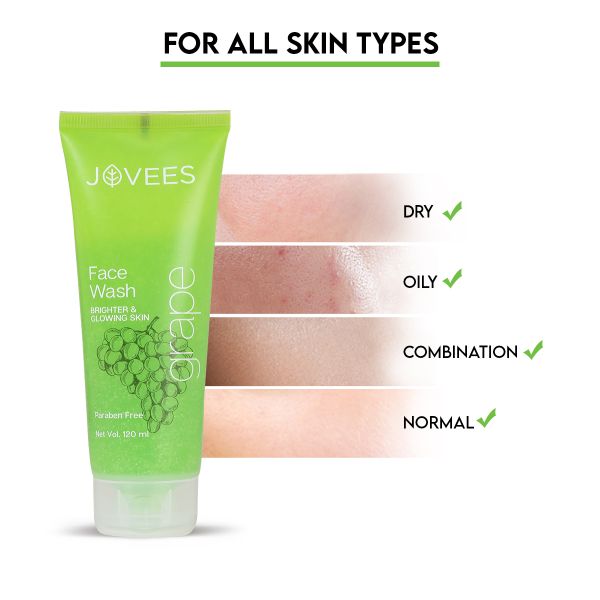Jovees Grape Face Wash With Grape Seed & Orange Peel Extracts