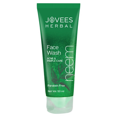 jovees neem face wash with tea tree extracts for oily & acne prone skin