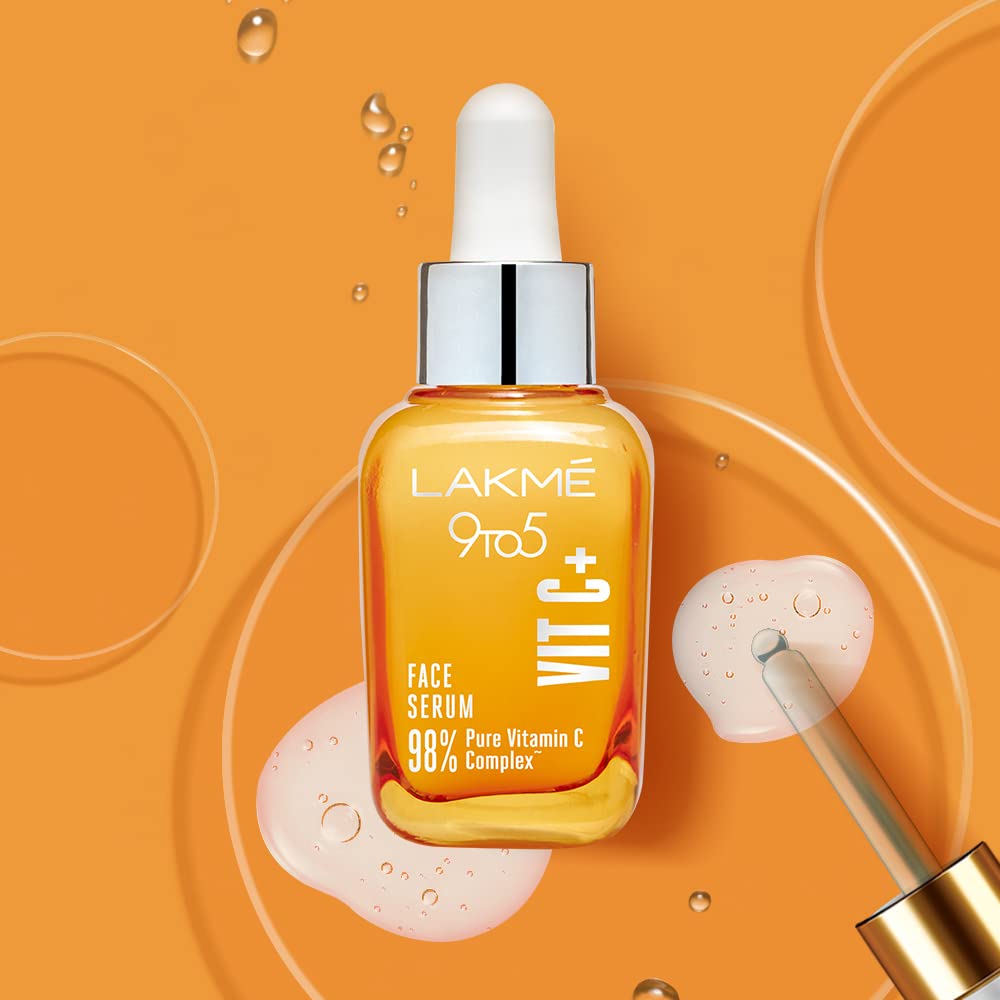 Lakme 9 To 5 Vitamin C+ Facial Serum With 98% Pure Vitamin C Complex For Glowing Skin